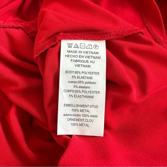 NWT Michael Kors Red Studded Blouse - Picture 2 of 8